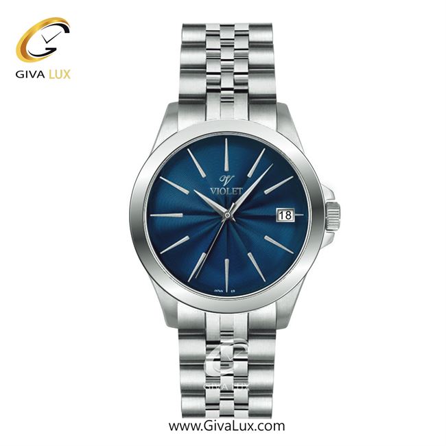 ساعت مچی اورجینال مردانه ویولت VIOLET نقره ای | نقره ای| سرمه ای| کد رفرنس 0591